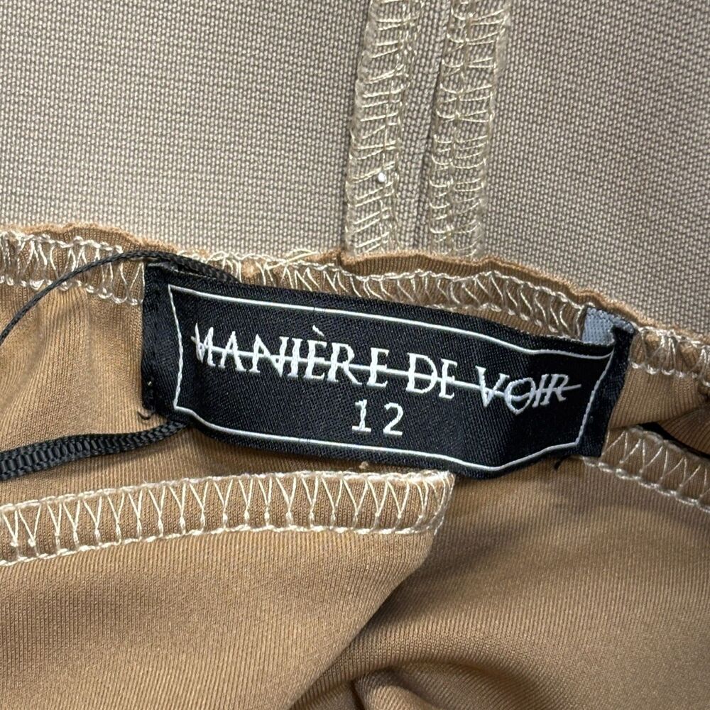NWT Maniere De Voir Size 12 Faux Suede Contrast Piping Joggers Pants D132 -13 - Picture 9 of 16